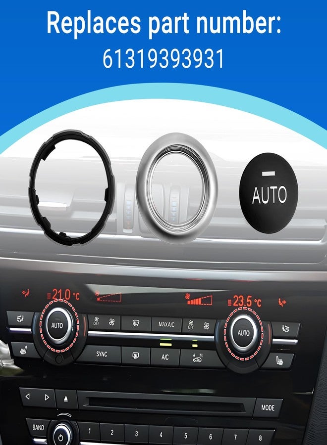 Automkt غطاء زر التحكم في مكيف الهواء من Automkt، أمامي وخلفي، مناسب لسيارات BMW X5 موديلات 2014-2018 وX6 موديلات 2014-2019، بديل للرقم 61319393931 - Image 3